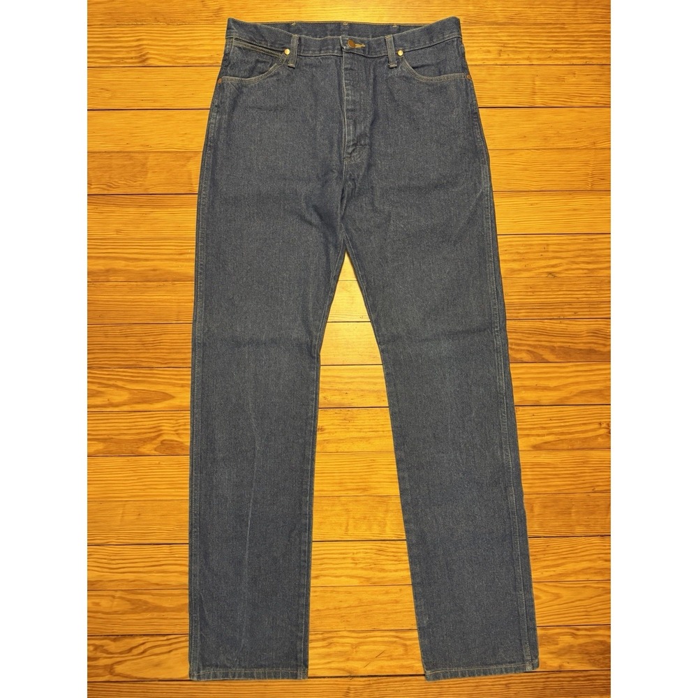Wrangler 13MWZ Cowboy Cut Jeans Mens 36x38 Blue Denim Straight Leg Western - Picture 2 of 11